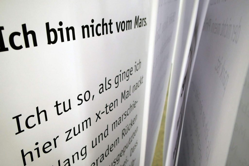 Einzelausstellung Carolin George: Schriftbilder, 2019