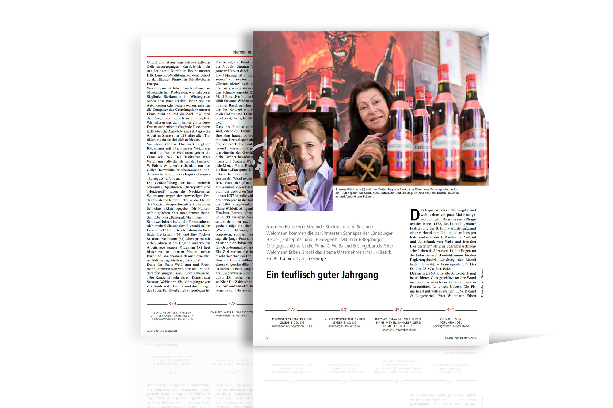 Bericht im IHK-Magazin Unsere Wirtschaft 2016