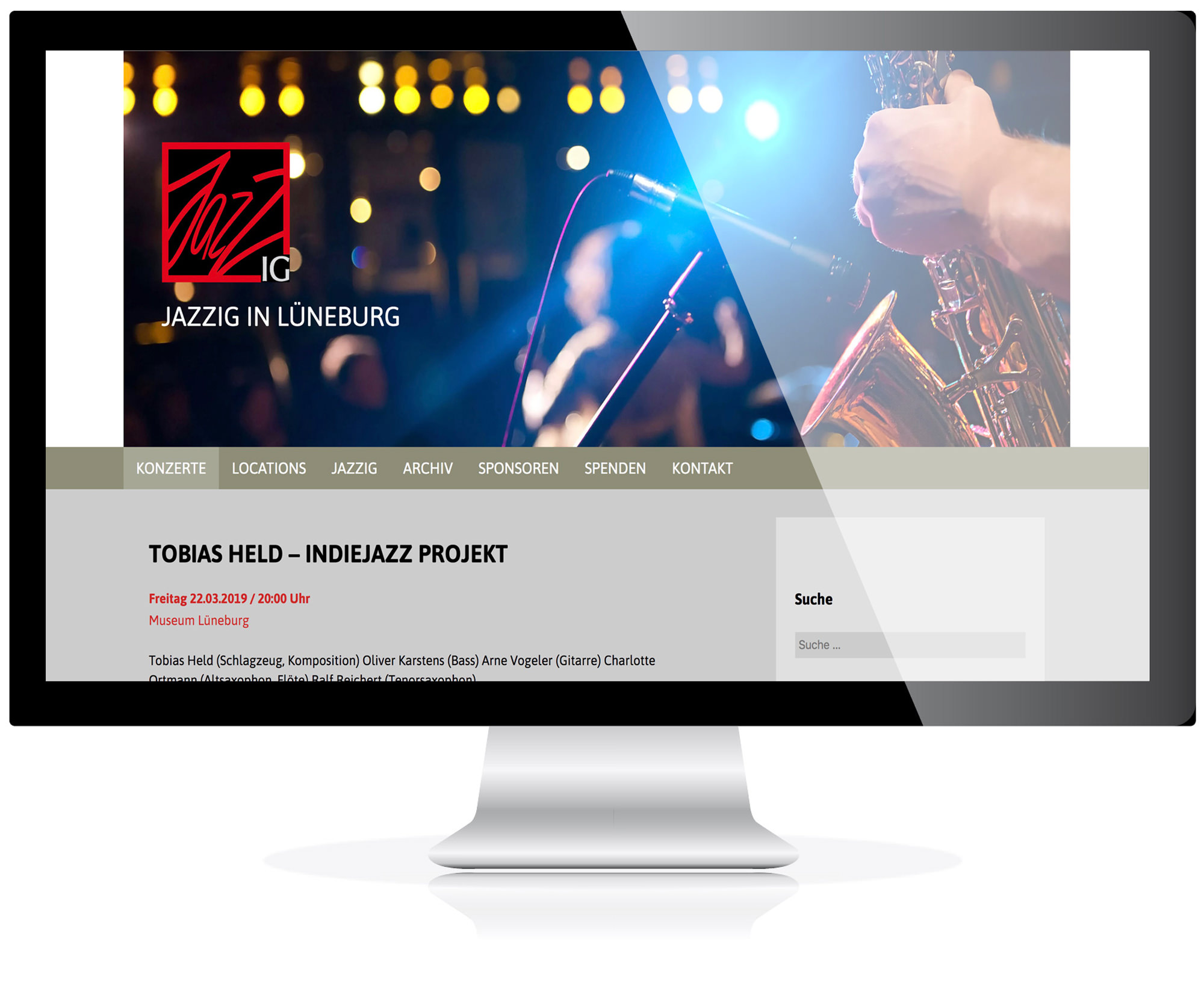 Website für die JazzIG, Lüneburg